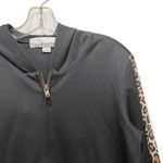 Vintage Havana Leopard Stripe Track Jacket Black Women’s Size Medium Photo 5