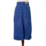 Lee Vintage Denim Skirt Size Small High Waist Floral Print Midi USA Made Blue Photo 2