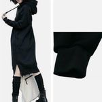 NUTEXROL Long Fleece Hooded Sweatshirt Dressing Black Size Small Photo 1