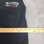 Harley Davidson 90's COllared V Cut Vest Tank Snap Buttons Size Small Womens Photo 2