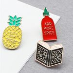 Boutique Add More Spice (Sriracha) Metal Novelty Fashion Lapel Pin, Tack (Back) Photo 5
