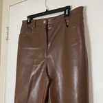 Aritzia Aritizia Wilfred the melina cropped pant Vegan Leather pants brown cognac US 14 Photo 2