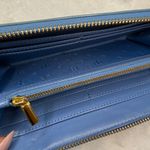 Tory Burch  Blue Patent Leather Zip Around Wallet Photo 5
