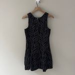 Free People Soft Chenille Zebra Stripe Mini Dress Sleeveless Zip Up Zipper Back Photo 2