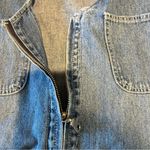 Rafaella VTG RF Rafaela Jean Jumper Women's Medium Zip Front Sleeveless V-Neck Denim Photo 7