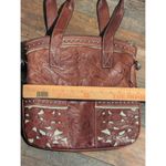 American West Tooled Leather Tote Bag Photo 3