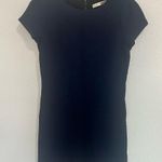 Alice + Olivia  Liv Drop-Waist Mini Shift Dress Navy Blue Size 2 Photo 2