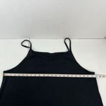 Nike Plus 1X Midi Dress Vtg 90's Jersey Black Spaghetti Strap Embroidered Logo Photo 7