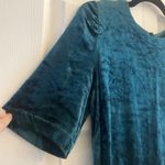 J Jill‎ Womens XS Blue Green Velour Whimsygoth Fairy Grunge Velvet Witchy Dress Photo 1