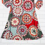 Womens Floral Print Dress 3/4 Sleeve Casual A Photo 2