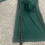 Tobrief Green Long Sleeve Tie Front Mini Dress Size Small NWT Photo 2