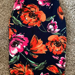 None Floral Elegance Midi Dress in Orange and Pink Photo 0