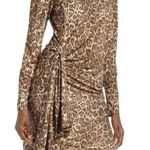 WAYF  Leopard Print Tie Waist Dress Size XL NWT Photo 0