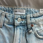 ZARA Loose Fit Bermuda Patchwork Jean Shorts Photo 1