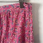 J.Crew  pink floral block print tiered full lined cotton midi skirt size XS Photo 3