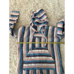 Striped Baja Hoodie Delmex Pullover Drug Rug Festival Bohemian Pink Blue Photo 5