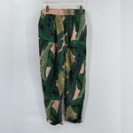 Beach Riot  Avery Palm Print Crop Pants Women’s M Pink Green Tropical Resort Photo 3