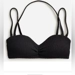 J.Crew  Scrunchie Sweetheart Bikini Top Black Size 3X Photo 0