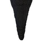 Alice + Olivia  Slinky Ruched Shimmer Dress Sparkle Black Gold Size Small Photo 3