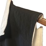 Karen Scott Hasting & Smith Quilted Vest Black Sleeveless Full Zip Gold Detail Photo 3