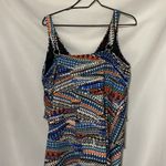 A SHORE FIT TUMMY SEPARATES WO SIZE 24 MULTICOLOR RUFFLE TIERED SWIM TOP CLEAN Photo 10