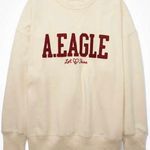American Eagle oversized fleece graphic crew Photo 0