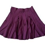 Tibi Burgundy Pleated Mini Skirt Photo 0