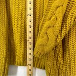 Moon & Madison Cable Knit Cardigan Womans Size XS Mustard Yellow Photo 9