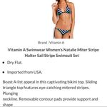 Vitamin A Amahlia Stevens Natalie Miter Sail Stripe Bikini Set S Bottom, L Top Photo 15