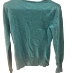 Apt. 9  cashmere Argyle V-Neck Sweater - Teal size medium Y2K Photo 1