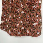 Daniel Rainn  Boho Floral Tank Top Blouse Brown Pleated Sleeveless Whimsy Size S Photo 2