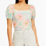 Loft  Paisley Cuffed MId Rise Jeans Shorts Size 30/10‎ NWT Photo 0