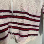 ST. JOHN SPORT Ivory Wool Blend Full Zip Jacket Cardigan womens sz L ** FLAWED Red Size L Photo 2