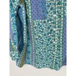 Fred David Womens Button Up Patchwork Top Size 2X Cottage Bohemian Floral Artsy Photo 2