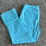 Chico's Chico’s turquoise cropped pant with crochet lace details stretchy Photo 5