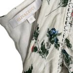 Olivaceous  Floral White Dress Small Linen Blend Photo 3