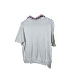 act III Womens White Floral Bow Short Sleeve Collared Sweatshirt Top Made in USA Size L Photo 5