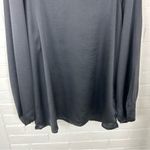 Nine West NWT  Black Bow Back Tie Blouse Size L Photo 3