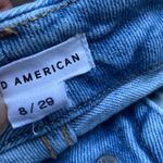 Good American Straight Leg Jean Womens Sz 29 Light Wash Blue Stretch Photo 3