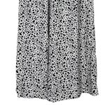 ZARA  Animal Print Culotte Wide Leg High Rise Trouser Pants Pockets XS Black White Photo 8