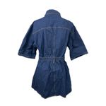 NEW Billy J Raz Blue Denim Collared Short Sleeve Button Down Mini Shirt Dress 14 Photo 1