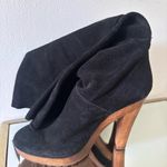 Michael Kors Tall Suede Sz 8.5 Platform Wooden Heel Women's Boots Photo 14