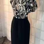 Trina Turk silk blouse black pencil skirt sheath dress Photo 2