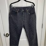 Levi's Levi’s 501 premium studded black cropped‎ jeans size 31 straight leg grunge rock Photo 2
