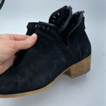 Caslon  Black Suede Leather Ankle Boots Laser Cut Womens 7 Fall Classic Booties Photo 2