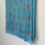 Gap  Blue Pink Floral 100% Polyester Lightweight Scarf Photo 2