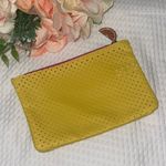 Ipsy Brand New  Perforated Yellow Glam Makeup/pencil Bag W/ Orange Slice Pull Tab Photo 1