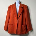 Leslie Fay  Sportswear Orange Wool Blazer Women's 12 Photo 0