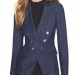 White House | Black Market  Chambray Denim Trophy Blazer Jacket Size 00 Photo 0