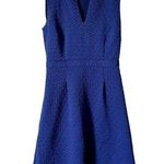 J.Crew deep royal blue vneck fit and flare dress sleeveless summer sundress form Photo 0